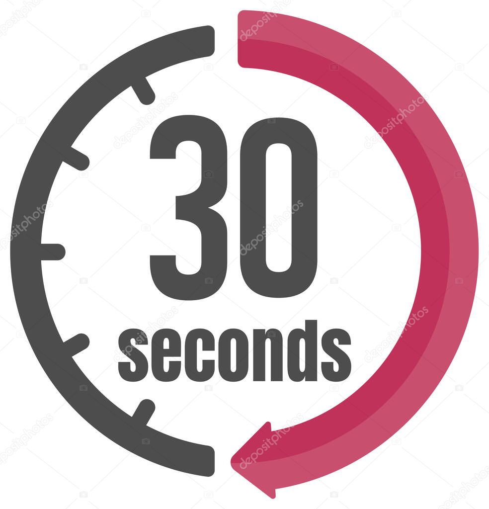 Clock , timer (time passage) icon / 30 seconds