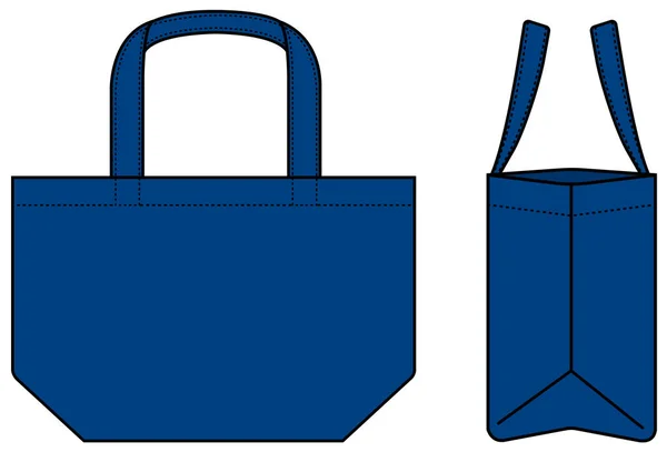 Tote Bag Ecobag Shopping Bag Template Vector Illustration Side View — 스톡 벡터