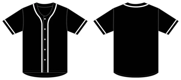 Camisa Manga Curta Jersey Camisa Uniforme Beisebol Modelo Ilustração Vetorial —  Vetores de Stock