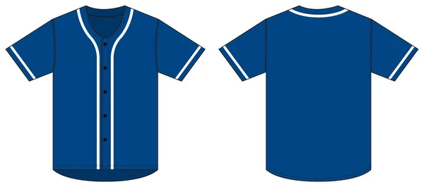 Jersey Camiseta Manga Corta Camisa Uniforme Béisbol Plantilla Vector Ilustración — Archivo Imágenes Vectoriales