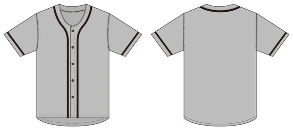 Jersey Chemise Manches Courtes Chemise Uniforme Baseball Modèle Vectoriel Illustration — Image vectorielle