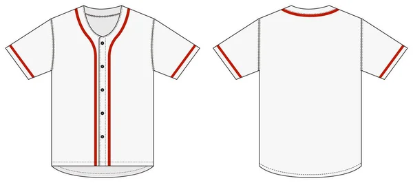 Jersey Camiseta Manga Corta Camisa Uniforme Béisbol Plantilla Vector Ilustración — Vector de stock