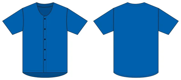 Koszula Krótkim Rękawem Jersey Koszulka Uniformu Baseballowego Wzór Wektor Ilustracja — Wektor stockowy