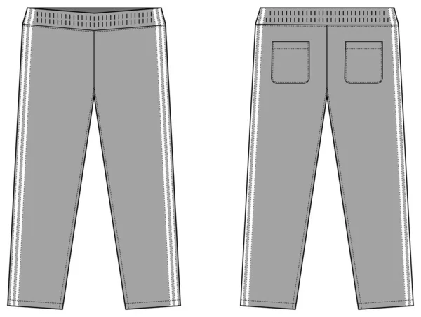 Sport Jersey Pantaloni Modello Vettoriale Illustrazione Grigio Bianco — Vettoriale Stock