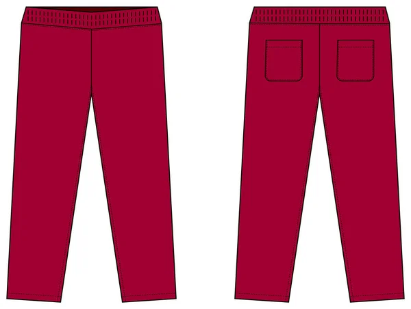 Nierozważne Spodnie Jersey Spodnie Pot Wzór Wektor Ilustracja Czerwony — Wektor stockowy