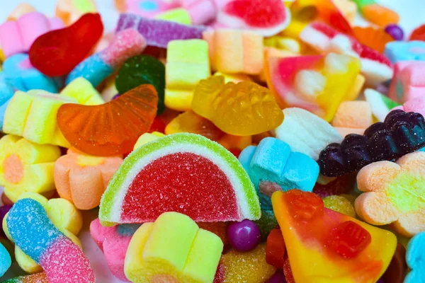 Many Desserts Lollipops Plate Food Children — Stock Photo, Image