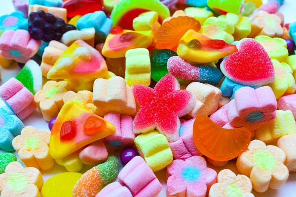 Many Desserts Lollipops Plate Food Children — Stock Photo, Image