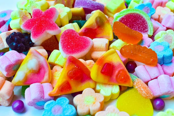 Veel Desserts Lolly Liggen Het Bord Voedsel Voor Kinderen — Stockfoto