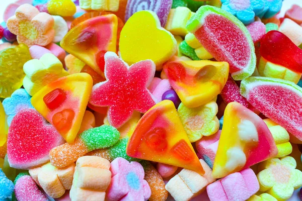 Molti Dolci Lecca Lecca Sono Sul Piatto Cibo Bambini — Foto Stock