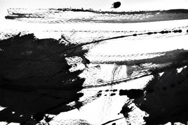 Beyaz kağıda siyah mürekkep damlacıkları