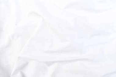 Soyut beyaz kumaş dokusu arkaplanı. Dalgalı beyaz kumaş.