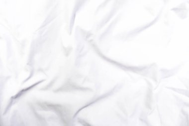 Soyut beyaz kumaş dokusu arkaplanı. Dalgalı beyaz kumaş.