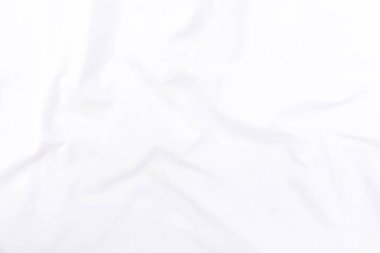Soyut beyaz kumaş dokusu arkaplanı. Dalgalı beyaz kumaş.