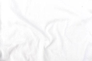 Soyut beyaz kumaş dokusu arkaplanı. Dalgalı beyaz kumaş.