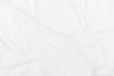 Soyut beyaz kumaş dokusu arkaplanı. Dalgalı beyaz kumaş.