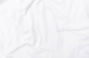 Soyut beyaz kumaş dokusu arkaplanı. Dalgalı beyaz kumaş.