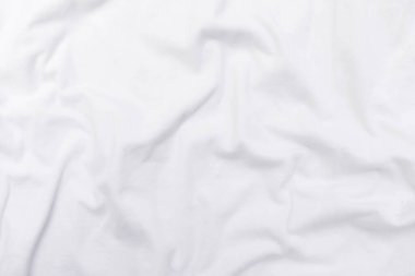 Soyut beyaz kumaş dokusu arkaplanı. Dalgalı beyaz kumaş.