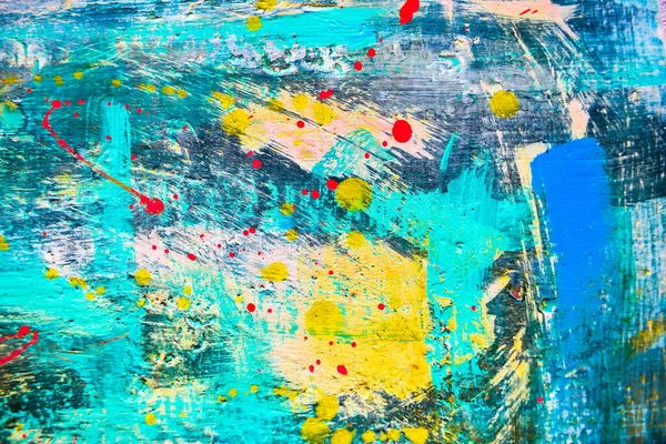 Birçok yağ lekesi olan tuvaldeki soyut sanat eserleri