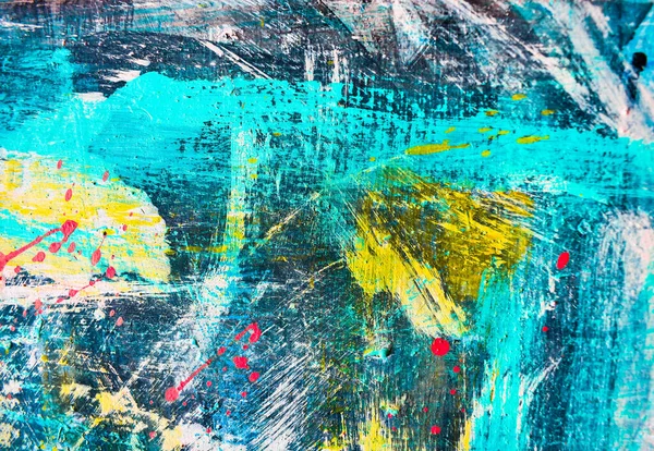 Birçok yağ lekesi olan tuvaldeki soyut sanat eserleri