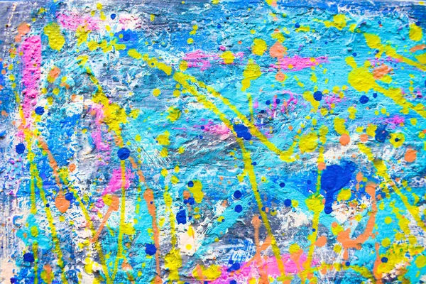 Birçok yağ lekesi olan tuvaldeki soyut sanat eserleri