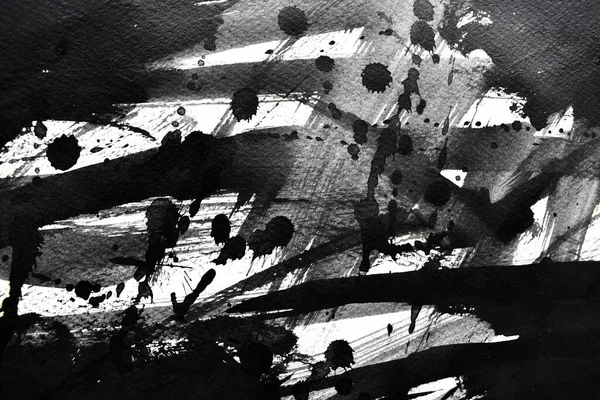 Arrière Plan Noir Éclaboussure Sur Papier Art Abstrait Créatif Encre — Photo