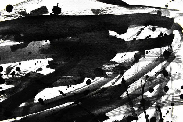 Arrière Plan Noir Éclaboussure Sur Papier Art Abstrait Créatif Encre — Photo