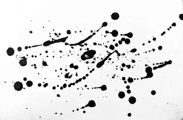 Arrière Plan Noir Éclaboussure Sur Papier Art Abstrait Créatif Encre — Photo