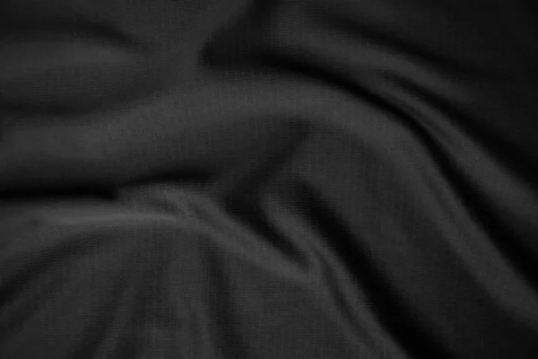 Background Texture Black Cloth Abstract Dark Wavy Soft Fabric Wrinkled — Stock Photo, Image