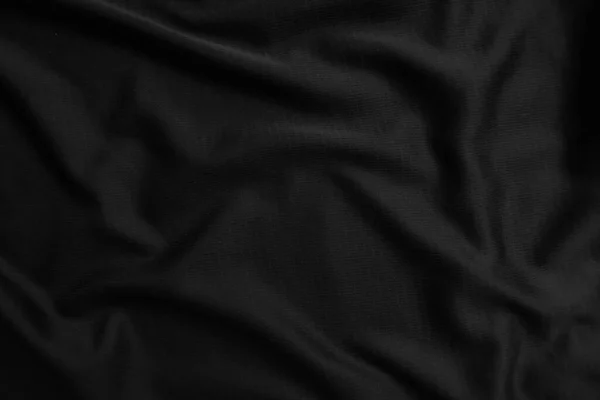 Background Texture Black Cloth Abstract Dark Wavy Soft Fabric Wrinkled — Stock Photo, Image