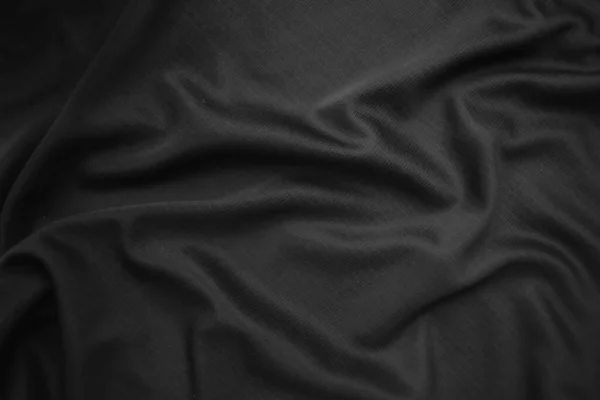 Textura Fondo Paño Negro Abstracto Oscuro Ondulado Suave Tela Está — Foto de Stock