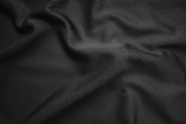 Texture Fond Tissu Noir Sombre Abstrait Ondulé Doux Tissu Est — Photo