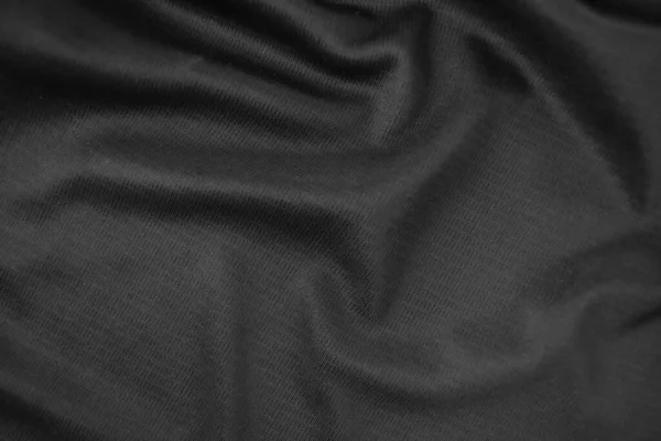 Achtergrondtextuur Zwarte Doek Abstracte Donkere Golvende Zacht Stof Gerimpeld Fashion — Stockfoto