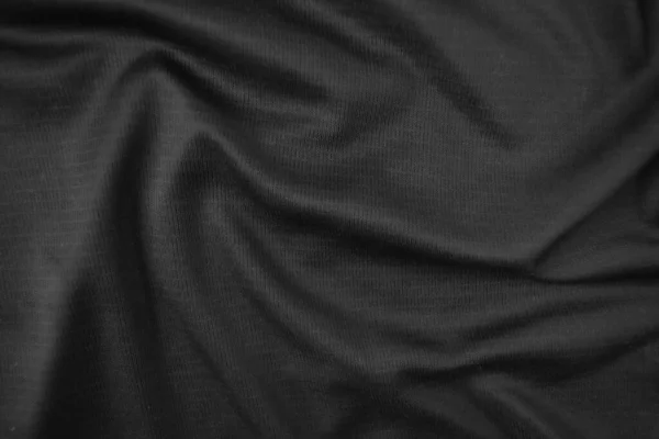 Background Texture Black Cloth Abstract Dark Wavy Soft Fabric Wrinkled — Stock Photo, Image