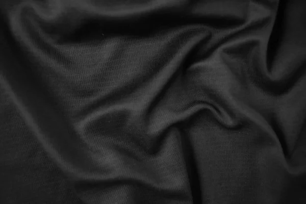 Background Texture Black Cloth Abstract Dark Wavy Soft Fabric Wrinkled — Stock Photo, Image