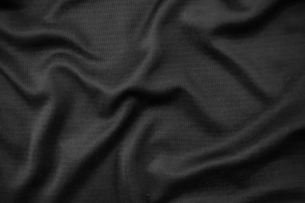 Textura Fundo Pano Preto Abstrato Escuro Ondulado Macio Tecido Está — Fotografia de Stock