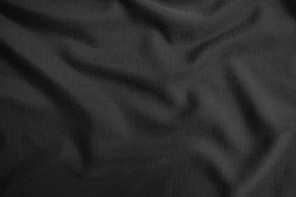 Background Texture Black Cloth Abstract Dark Wavy Soft Fabric Wrinkled — Stock Photo, Image