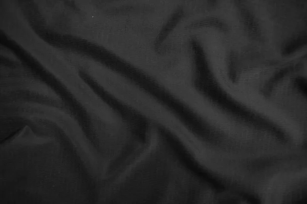 Background Texture Black Cloth Abstract Dark Wavy Soft Fabric Wrinkled — Stock Photo, Image