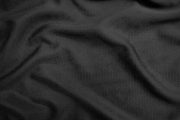 Background Texture Black Cloth Abstract Dark Wavy Soft Fabric Wrinkled — Stock Photo, Image