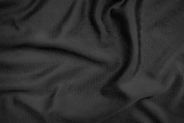 Textura Fundo Pano Preto Abstrato Escuro Ondulado Macio Tecido Está — Fotografia de Stock