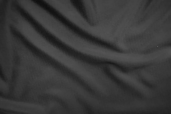 Texture Fond Tissu Noir Sombre Abstrait Ondulé Doux Tissu Est — Photo