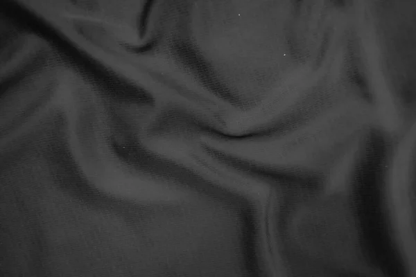 Background Texture Black Cloth Abstract Dark Wavy Soft Fabric Wrinkled — Stock Photo, Image