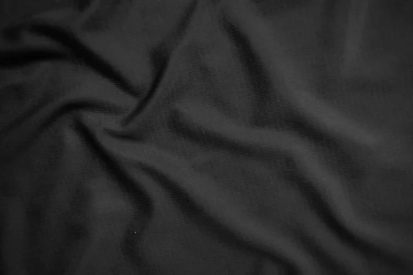 Background Texture Black Cloth Abstract Dark Wavy Soft Fabric Wrinkled — Stock Photo, Image