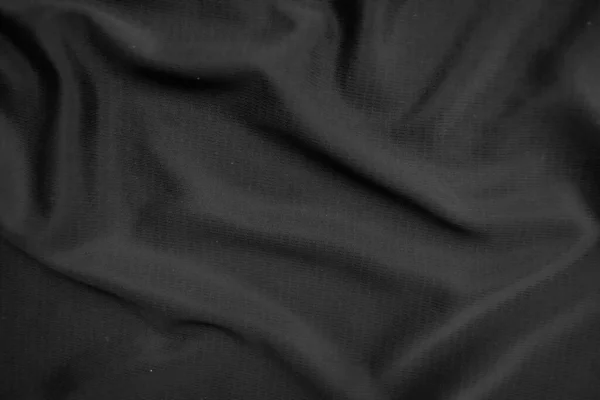 Background Texture Black Cloth Abstract Dark Wavy Soft Fabric Wrinkled — Stock Photo, Image