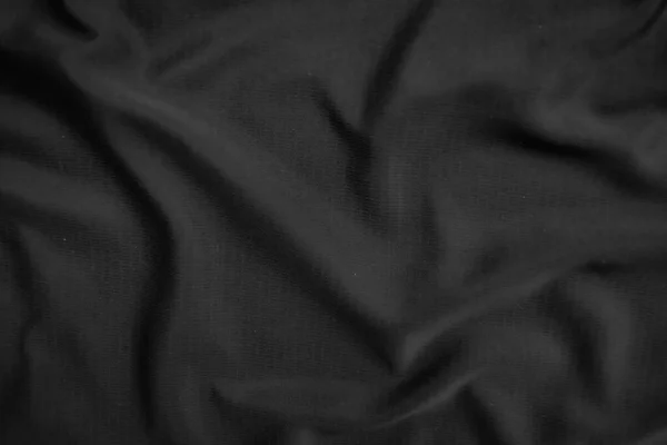 Background Texture Black Cloth Abstract Dark Wavy Soft Fabric Wrinkled — Stock Photo, Image