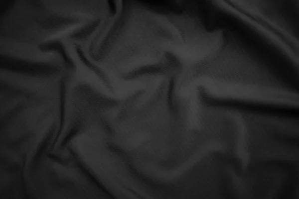 Background Texture Black Cloth Abstract Dark Wavy Soft Fabric Wrinkled — Stock Photo, Image