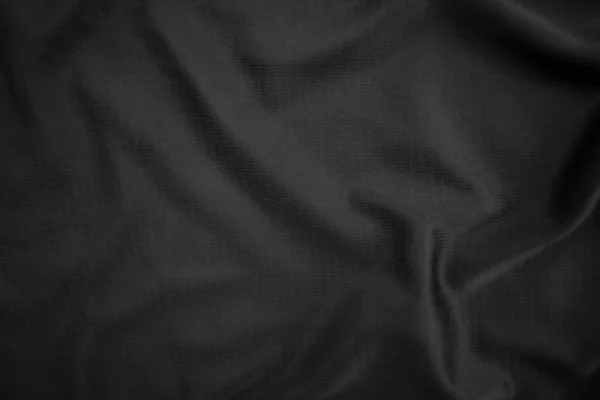 Background Texture Black Cloth Abstract Dark Wavy Soft Fabric Wrinkled — Stock Photo, Image