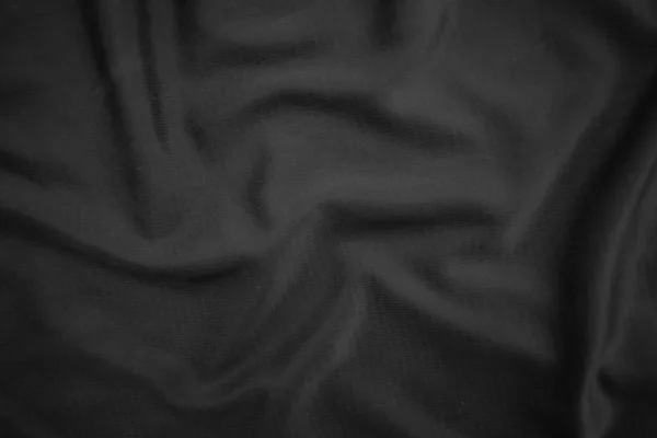 Textura Fundo Pano Preto Abstrato Escuro Ondulado Macio Tecido Está — Fotografia de Stock