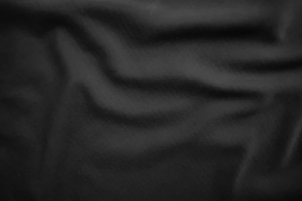 Textura Fundal Pânză Neagră Abstract Întuneric Ondulat Moale Fabric Este — Fotografie, imagine de stoc