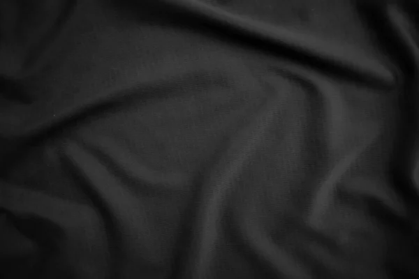 Background Texture Black Cloth Abstract Dark Wavy Soft Fabric Wrinkled — Stock Photo, Image