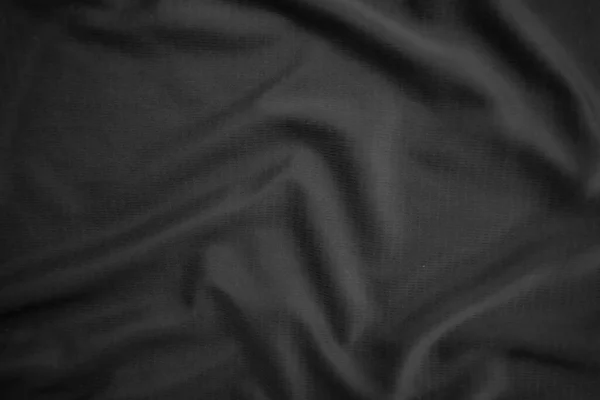 Background Texture Black Cloth Abstract Dark Wavy Soft Fabric Wrinkled — Stock Photo, Image